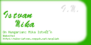 istvan mika business card